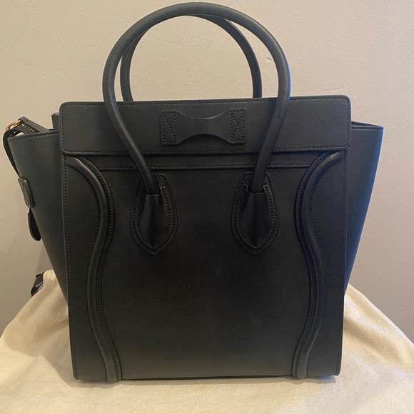 Celine Micro luggage black lamb skin gold hardware - Picture 7 of 7